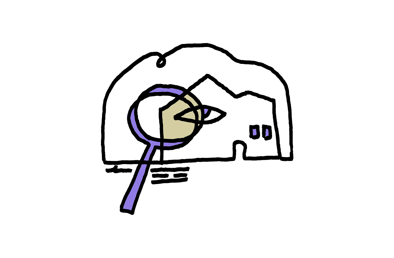 una casa sotto lente di ingrandimento